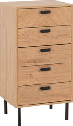 LEON-5-DRAWER-NARROW-CHEST-MEDIUM-OAK-EFFECT-2023-100-102-178-01-scaled.jpg