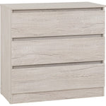 Malvern 3 Drawer Chest-Furniture-Seconique-Urban Snow-Levines Furniture