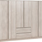 Malvern 6 Door 2 Drawer Wardrobe - Urban Snow