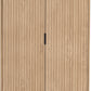 Miami 2 Door Wardrobe - Oak Effect/Black