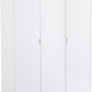 Miami 3 Door Wardrobe - White/Gold