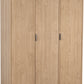 Miami 3 Door Wardrobe - Oak Effect/Black