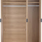 Miami 3 Door Wardrobe - Oak Effect/Black