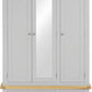 Windsor 3 Door 2 Drawer Wardrobe - Pebble Grey/Oak