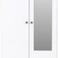 Denver 2 Door 1 Drawer Mirrored Wardrobe - White Gloss