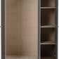 Denver 3 Door 2 Drawer Mirrored Wardrobe - Grey Gloss