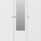 Denver 3 Door 2 Drawer Mirrored Wardrobe - White Gloss