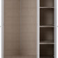 Denver 3 Door 2 Drawer Mirrored Wardrobe - White Gloss