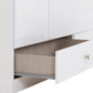 Denver 3 Door 2 Drawer Mirrored Wardrobe - White Gloss