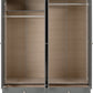 Denver 4 Door 2 Drawer Mirrored Wardrobe - Grey Gloss