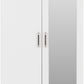 Dakota 2 Door 1 Drawer Mirrored Wardrobe - White