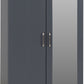 Dakota 2 Door 1 Drawer Mirrored Wardrobe - Dark Grey