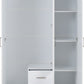 Dakota 3 Door 2 Drawer Mirrored Wardrobe - White