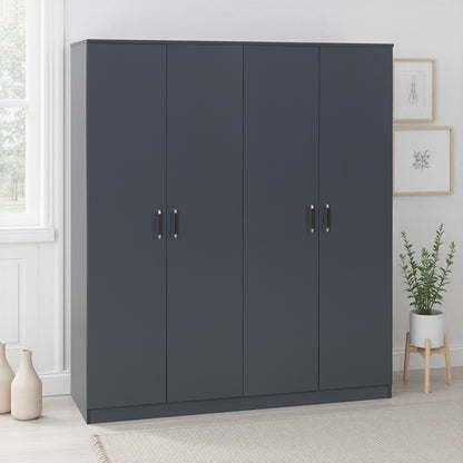Dakota 4 Door Wardrobe - Dark Grey