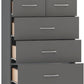 Nevada 3+2 Drawer Chest - 3D Effect Grey