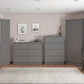 Nevada 3+2 Drawer Chest - 3D Effect Grey