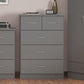 Nevada 3+2 Drawer Chest - 3D Effect Grey