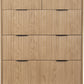 Miami 3+2 Drawer Chest - Oak Effect/Black
