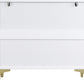 Miami 3 Drawer Chest - White/Gold