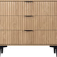 Miami 3 Drawer Chest - Oak Effect/Black