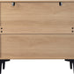 Miami 3 Drawer Chest - Oak Effect/Black