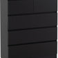 Malvern 3+2 Drawer Chest - Black