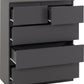 Malvern 3+2 Drawer Chest - Grey