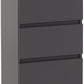 Malvern 5 Drawer Narrow Chest - Grey