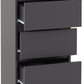 Malvern 5 Drawer Narrow Chest - Grey
