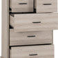 Oliver 3+2 Drawer Chest - Light Oak Effect