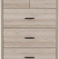 Oliver 3+2 Drawer Chest - Light Oak Effect