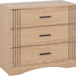 Tessa 3 Drawer Chest - Natural Oak Effect