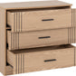 Tessa 3 Drawer Chest - Natural Oak Effect