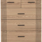 Tessa 3+2 Drawer Chest - Natural Oak Effect
