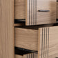 Tessa 3+2 Drawer Chest - Natural Oak Effect