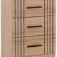 Tessa 3 Drawer Bedside - Natural Oak Effect