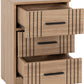 Tessa 3 Drawer Bedside - Natural Oak Effect