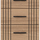 Tessa 3 Drawer Bedside - Natural Oak Effect