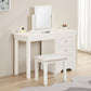 Bordeaux 3 Drawer Dressing Table - Ivory