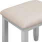 Bordeaux Dressing Table Stool - Pebble Grey/Oat Fabric