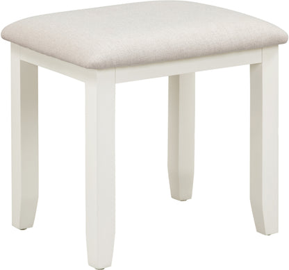Bordeaux Dressing Table Stool - Ivory/Oat Fabric