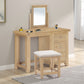 Windsor Dressing Table Stool - Natural Oak/Oat Fabric