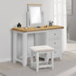 Windsor Dressing Table Stool - Pebble Grey/Oat Fabric