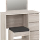 Malvern 3 Drawer Dressing Table Set - Urban Snow/Steel Fabric