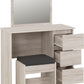 Malvern 3 Drawer Dressing Table Set - Urban Snow/Steel Fabric