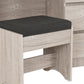 Malvern 3 Drawer Dressing Table Set - Urban Snow/Steel Fabric