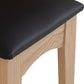 Tessa 2 Drawer Dressing Table Set - Natural Oak Effect/Black Faux Leather