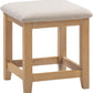 Windsor 3 Drawer Dressing Table Set - Natural Oak/Oat Fabric