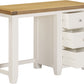 Windsor 3 Drawer Dressing Table Set - Ivory/Oak/Oat Fabric