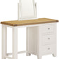 Windsor 3 Drawer Dressing Table & Mirror - Ivory/Oak